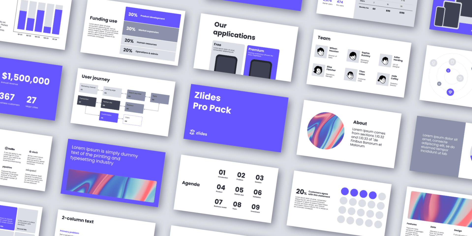 Zlides Pro Pack - Pitch Deck Templates - Preview